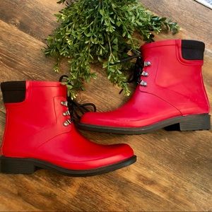 Merona Red Rain Boots! Never worn!